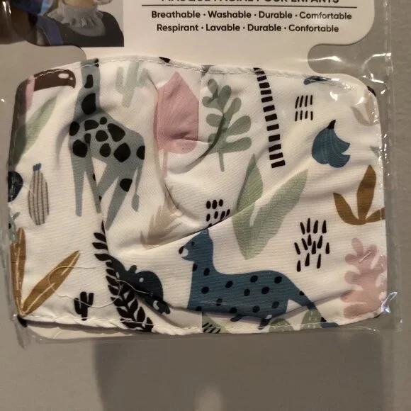 NWT LOT 5 Kids Reusable Masks Children mask printed 2 layers %100 Cotton inside - Picture 3 of 16